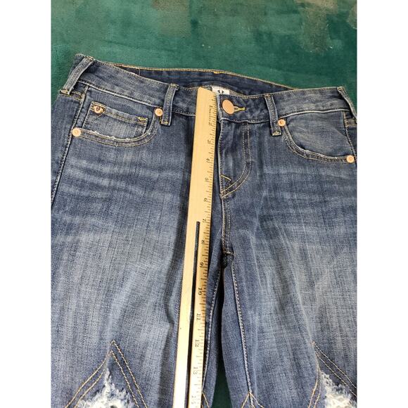 True Religion Jeans Size 26 Womens Blue Stretch Starr Cropped Straight NWT - Picture 9 of 16
